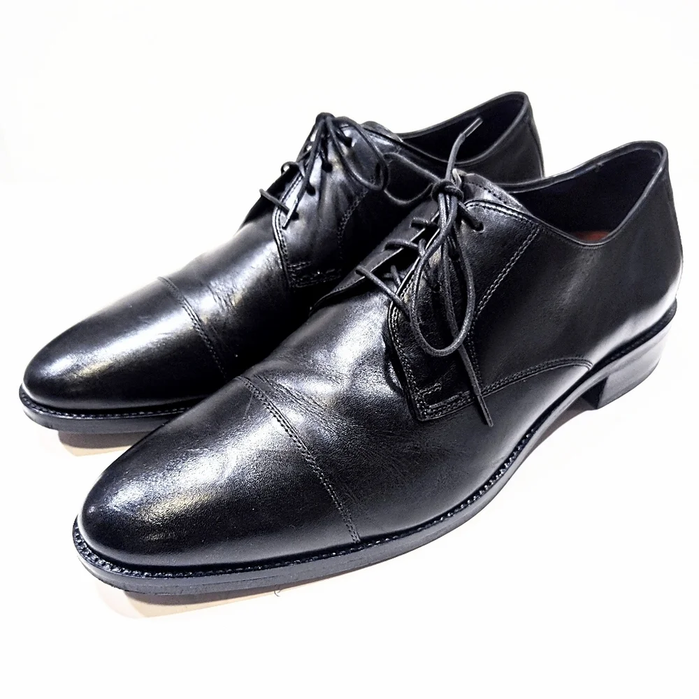 Cole Haan Lenox Hill Cap Toe Oxford Dress Shoes Mens 13M Black Leather C11630